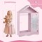 Roofed Kids Wardrobe With Mirror Clothes Rack And Storage Cubes